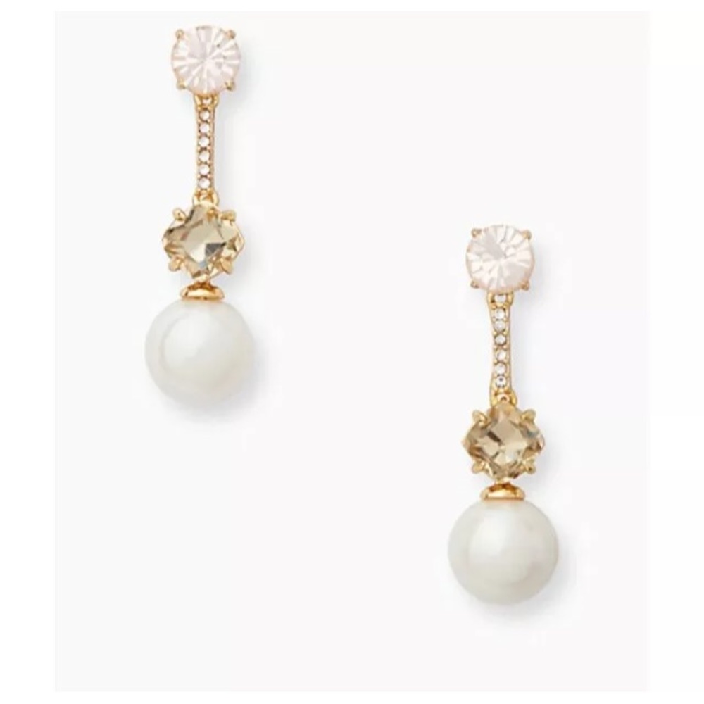 New Kate Spade linear drop earrings retail $78 - Picture 1 of 4